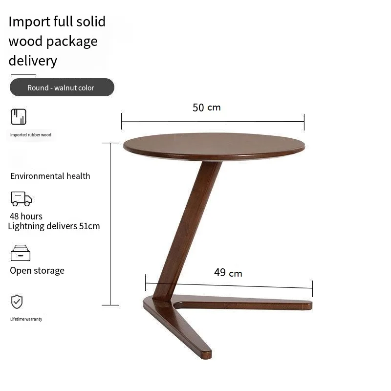 House Faction-mesita de noche Simple con borde de madera maciza para el hogar, sala de estar pequeña para mesa auxiliar, esquina, se puede mover