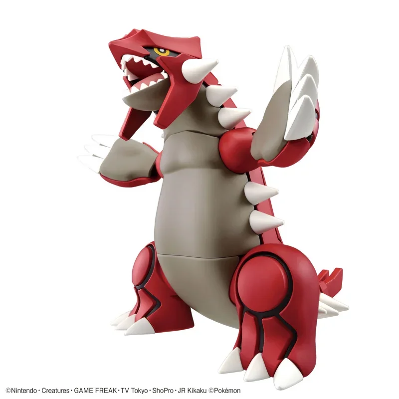 In stock Bandai Genuine Pokémon Plamo 54 Groudon Action Figure Assembly Model Kit Toys Collectible Gifts For Children