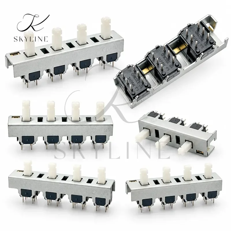 2 Pcs For Japan NOBLE 3 Pin Interlock Switch Pin Pitch 5mm Total Length 47mm