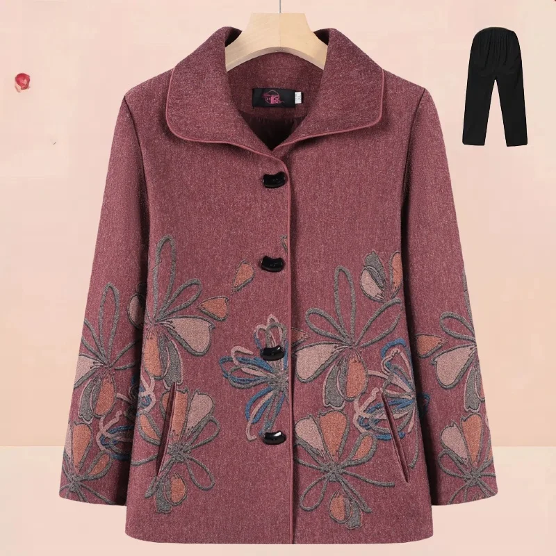 

Весенне-осенняя верхняя одежда для женщин: модная модель с длинными рукавами, подарок на День матери для женщин среднего и старшего возраста.