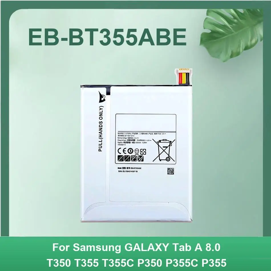 

Eb-BT355ABE 4200 мАч аккумулятор для планшета Samsung Galaxy Tab A 8,0 T350 T355 T355C P350 P355C P355 долговечная замена