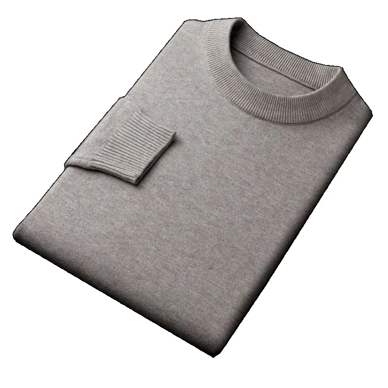 Мужской вязаный свитер высокого качества с защитой от пиллинга, облегающий пуловер с длинным рукавом, Мужской трикотажный свитер