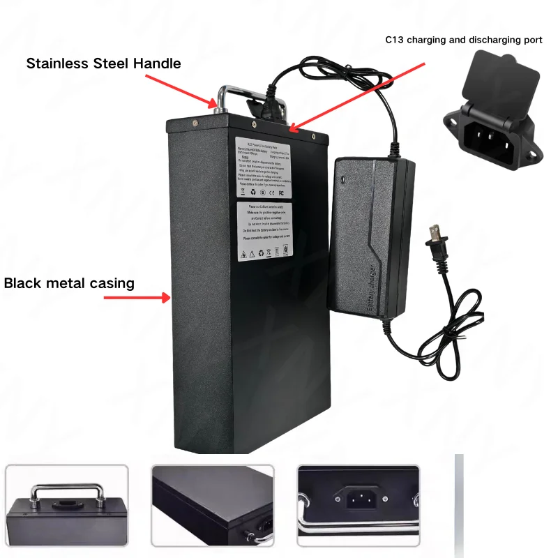 Rechargeable 60V 20ah Lithium Battery 25Ah 30Ah 40Ah Li-ion for 500W 800W 1000W 1500W 1800W Citycoco Two Wheeler Vehicle