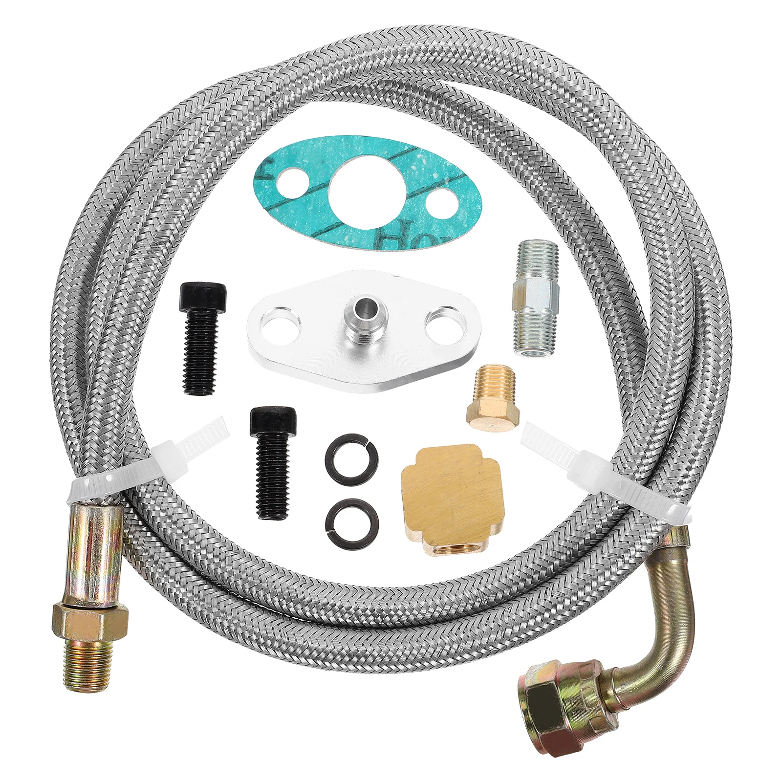 

41-inch Turbine Oil Supply Pipe Set Convenient Tubes Metal for Car Replacement Anti-wear