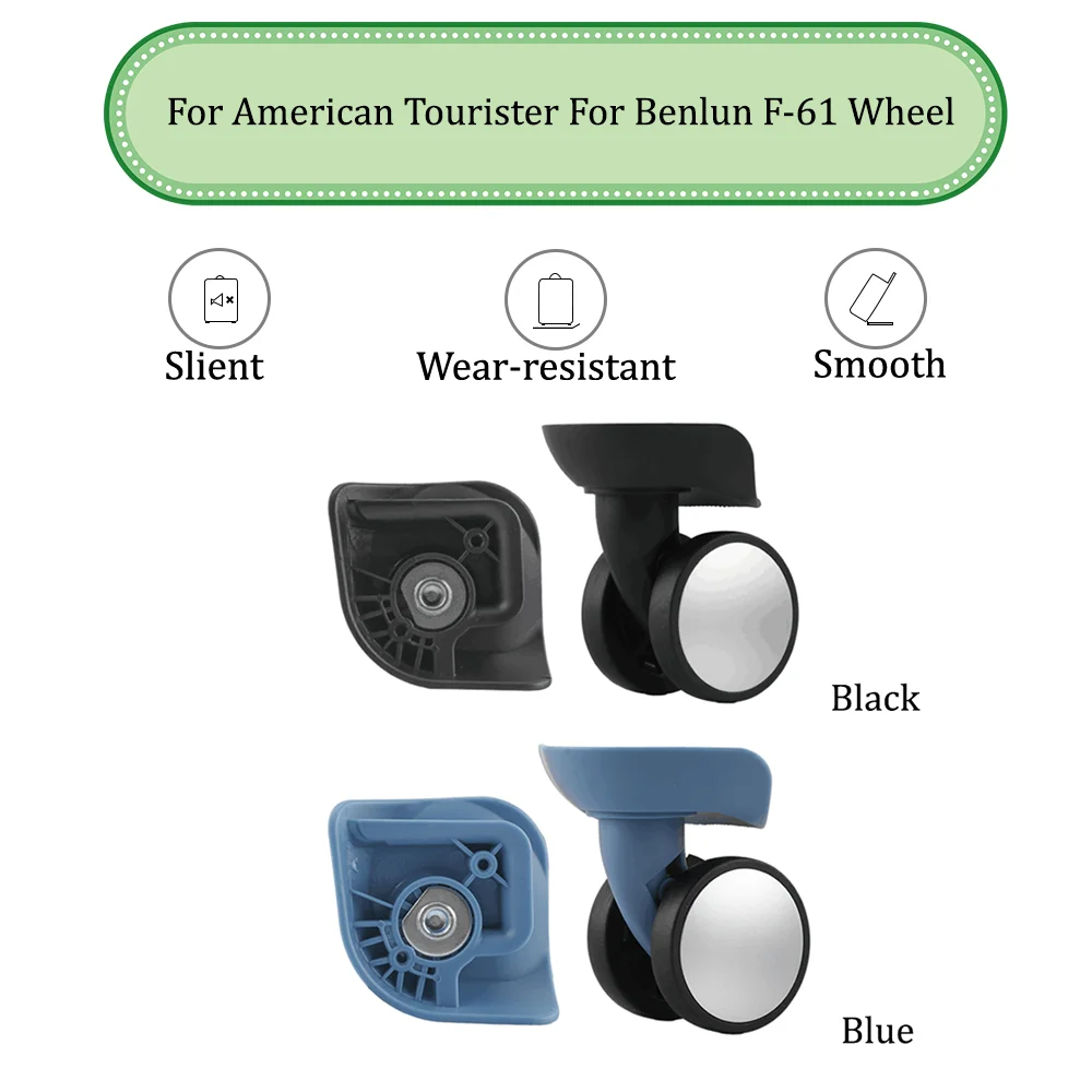 

For American Tourister For Benlun F-61 Universal Wheel Replacement Suitcase Silent Smooth Shock Absorbing Accessories Wheels