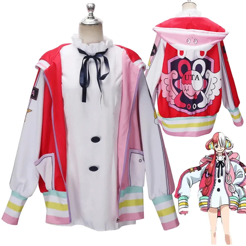 

Film Red Uta Cosplay Costumes Coat Hoodie Dress Anime Cosolay Red UTA Uniform Halloween Party Costume Suits for Girls Women