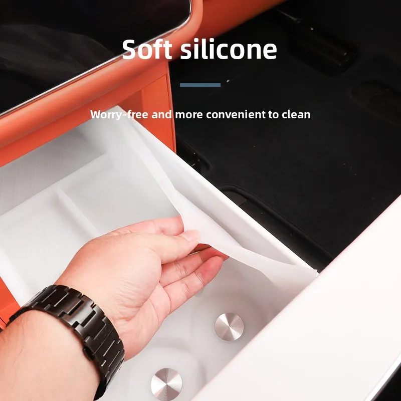 For Lynk & Co 900 2025 Car Rear Row Refrigerator Silicone Pad Waterproof Anti-slip Organizer Box Car Interior Protective Mat detail image 3