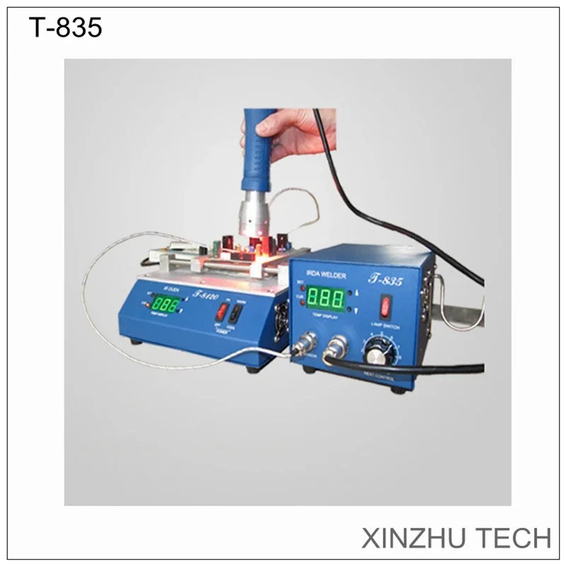 PUHUI T-835 BGA IRDA Rework Soldering Desoldering Station Welder Rework Station Iron Heat Gun Welding Station Soldering Machine