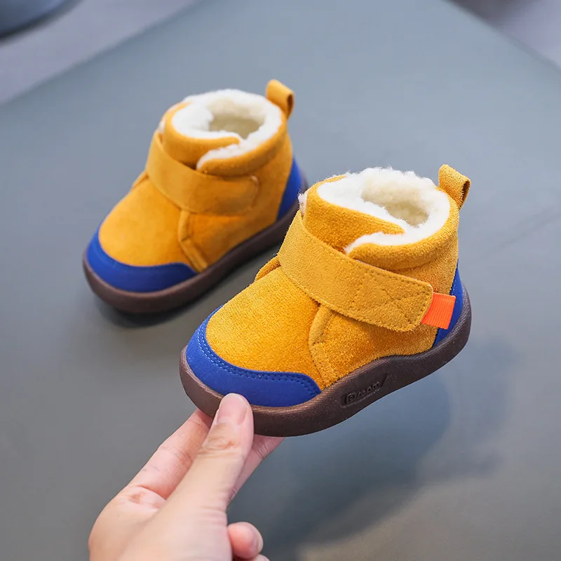 Toddler Baby Boots Winter Boys Girl Warm Baby Snow Boots Plush Soft Bottom Infant Shoes Baby Outdoor Sneakers Kids Shoes Newborn