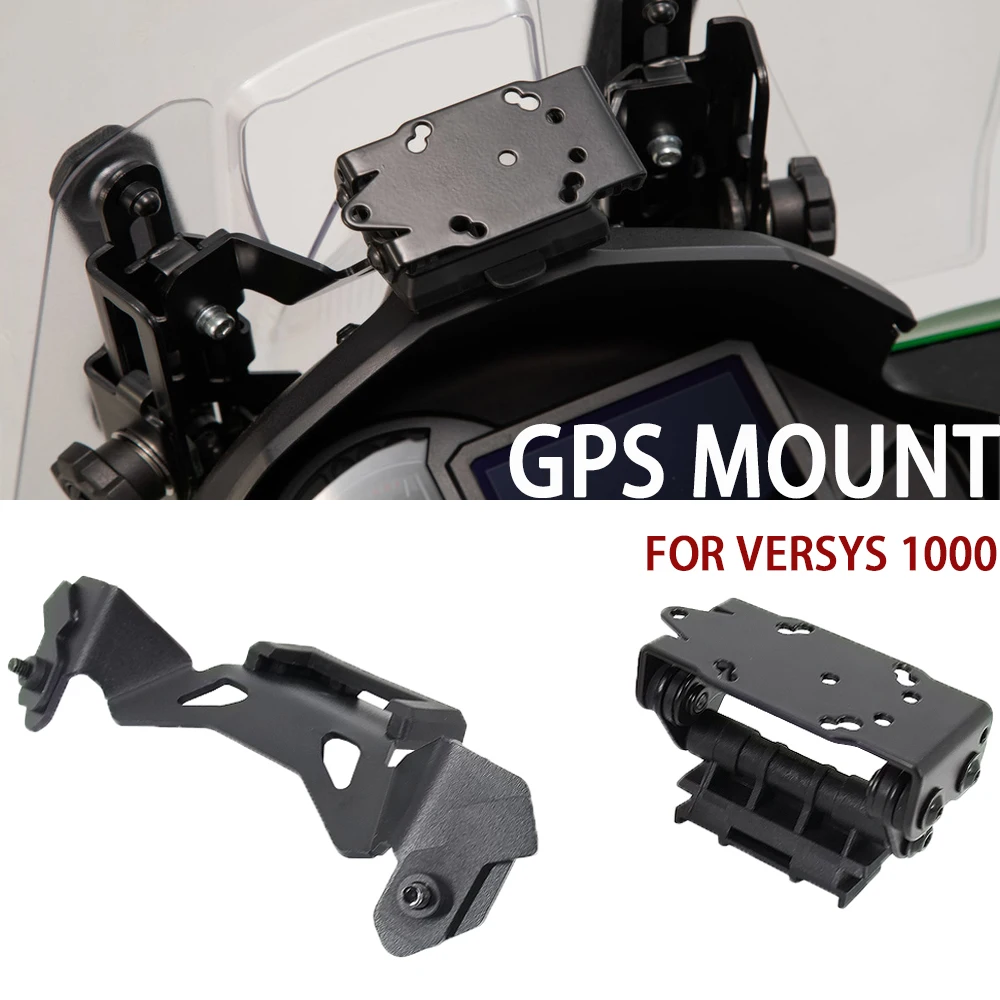 New Black GPS navigation bracket Supporter Holder For Kawasaki Versys 1000 Versys1000 2018 2019 2020