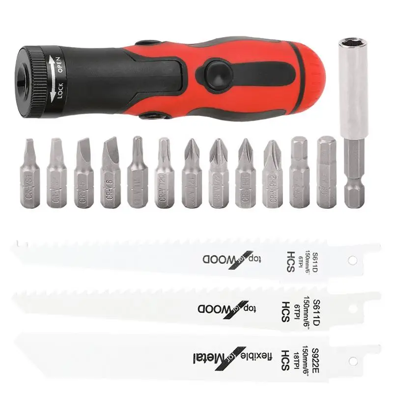 

Reciprocating Hand Saw Reciprocating Sawing Adapter Replacement With Bits And Saws Multipurpose Cutter Ergonomic Compact Kit For
