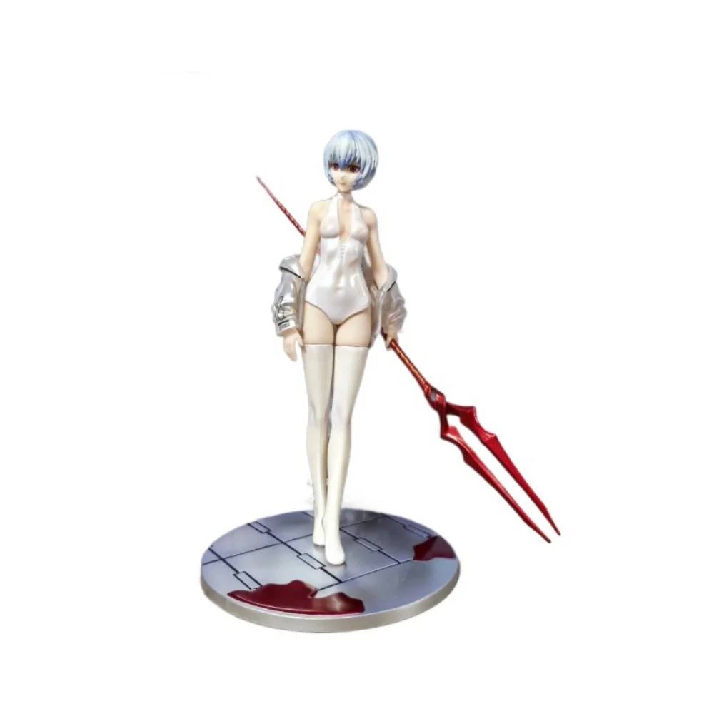 

Anime Character Beautiful Girl Figurine, Asuka Spear Standing Posture Figurine Model Desktop Ornament Gift