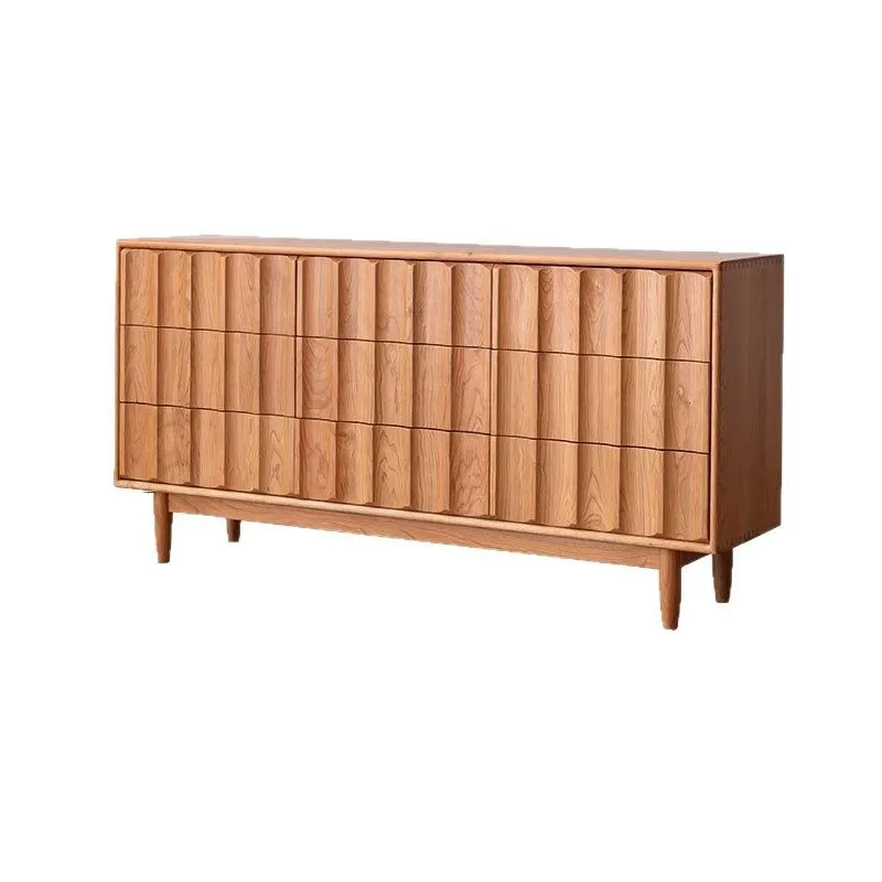 

Nordic solid wood chest simple Japanese porch locker modern log bedroom