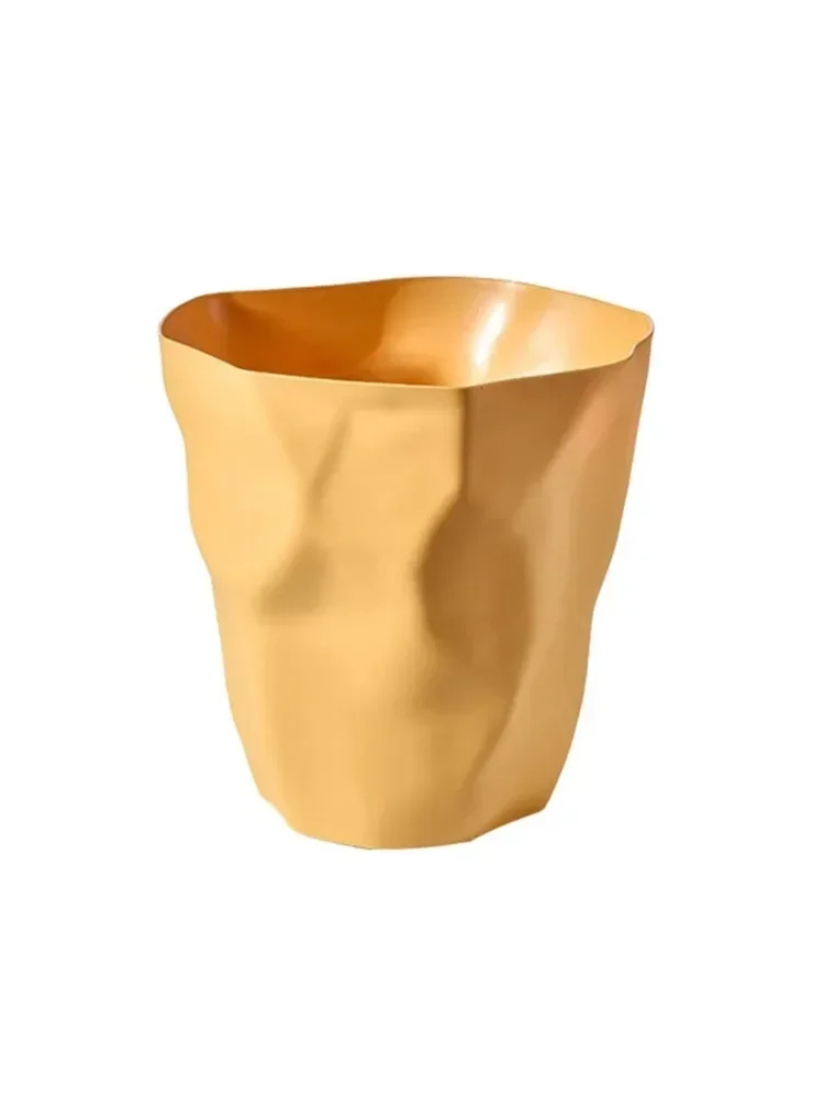 Nordic Style Irregular Trash Can Modern Solid Color Plastic Garbage Rubbish Bin Food Waste Basket Basin Bucket Flower Pot Decor