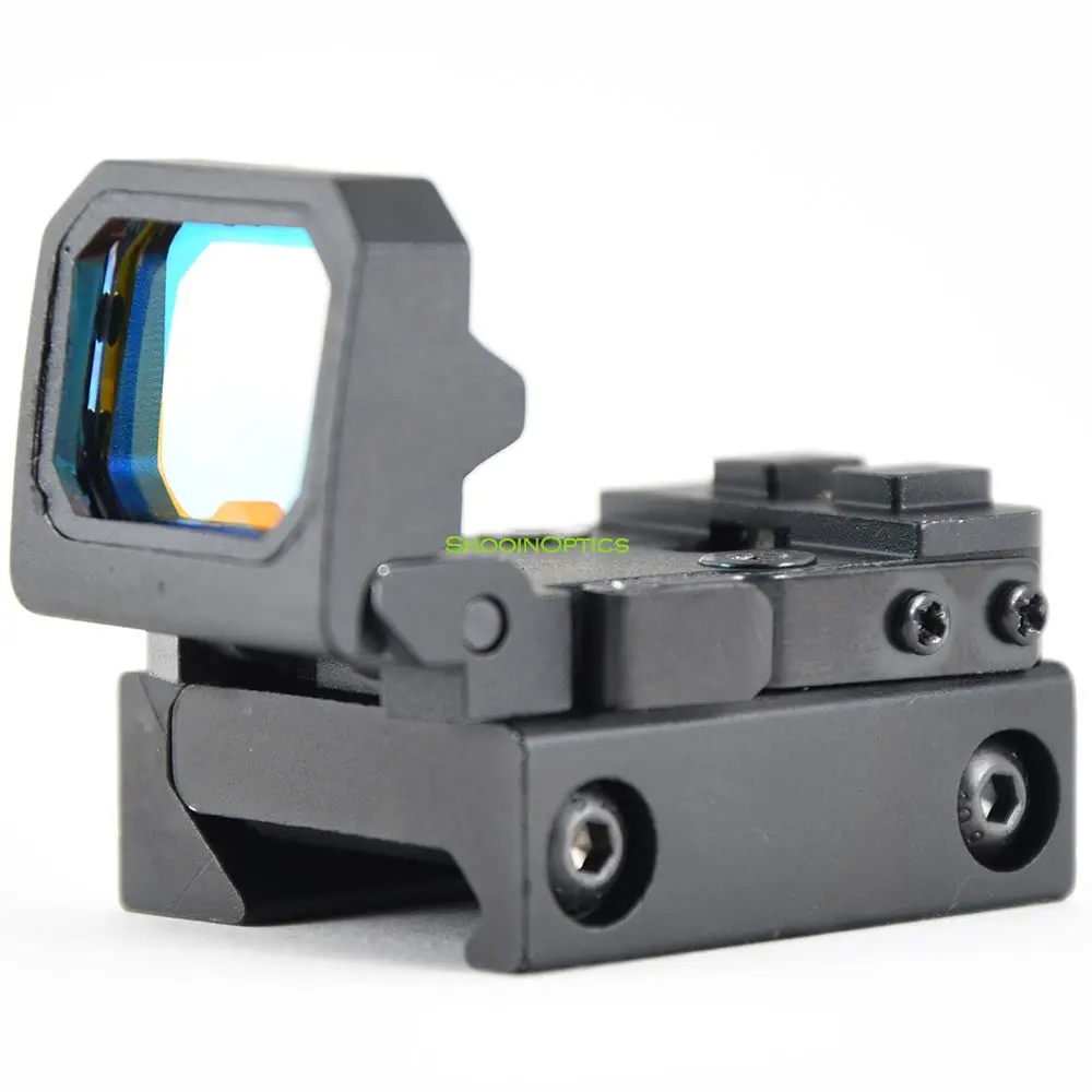 Imagem -06 - Folding Flip Colimador Reflex Mini Rmr 1x Visão Red Dot Picatinny Weaver 20 mm Mount Pistola Glock Base Mos