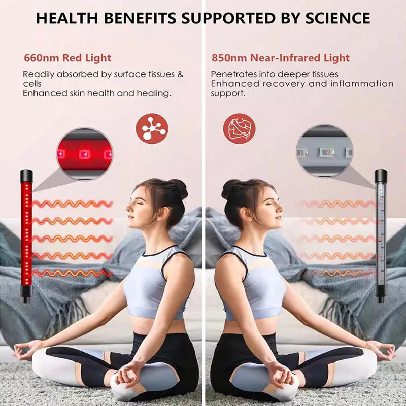 660 nm 850 nm Nahinfrarot-Lichtpanel, rote Lichtlampe mit Timer, Gesicht und Körper, Heimgebrauch, Linderung von Schmerzen, mit verstellbarem Ständer