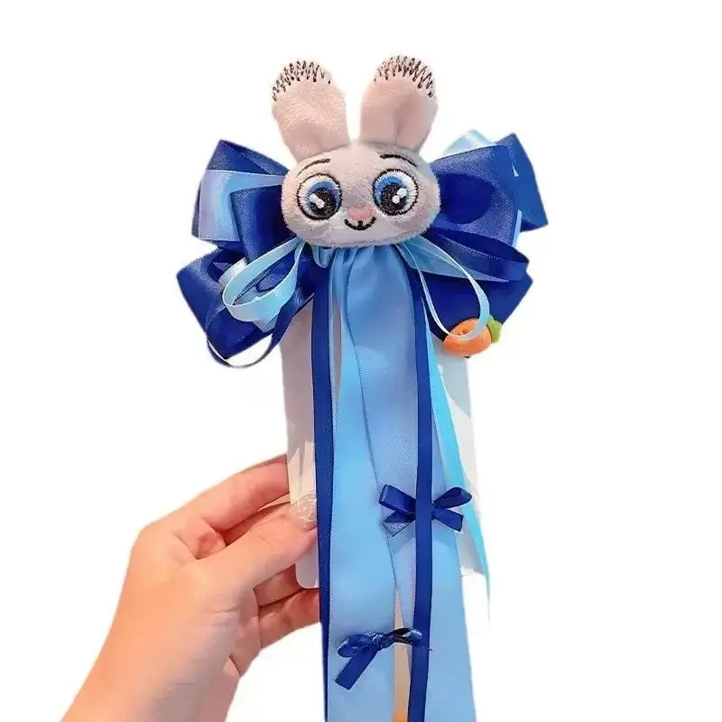 Disney Judy Hopps Nick Wilde, tarjeta de pelo dulce de alto valor facial, tocado de dibujos animados, bonito lazo de actuación para fiesta, regalo de decoración para niña