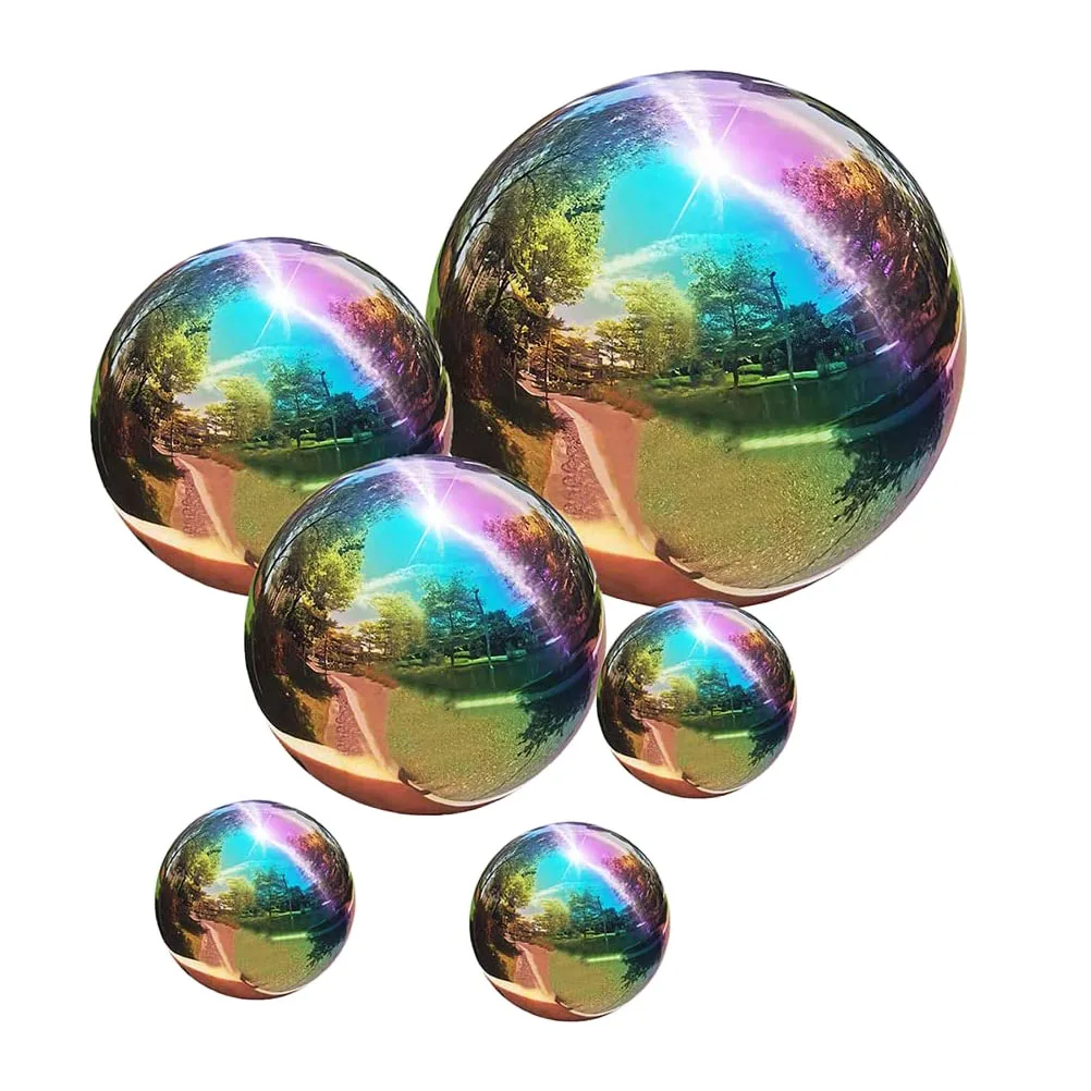 Ball Mirror Outdoor Reflection Spheres Garden Gazing Globe Reflective Sphere Balls Hollow Stainless Shiny Steel Metal Polished