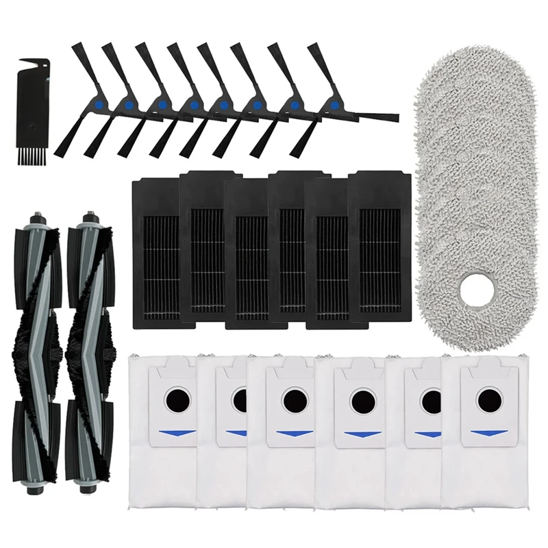 

A98G-For Ecovacs Deebot X2 Omni / X2 Pro / X2 Robot Vacuum Accessories Main Side Brush Hepa Filter Mop Cloth Dust Bags Parts