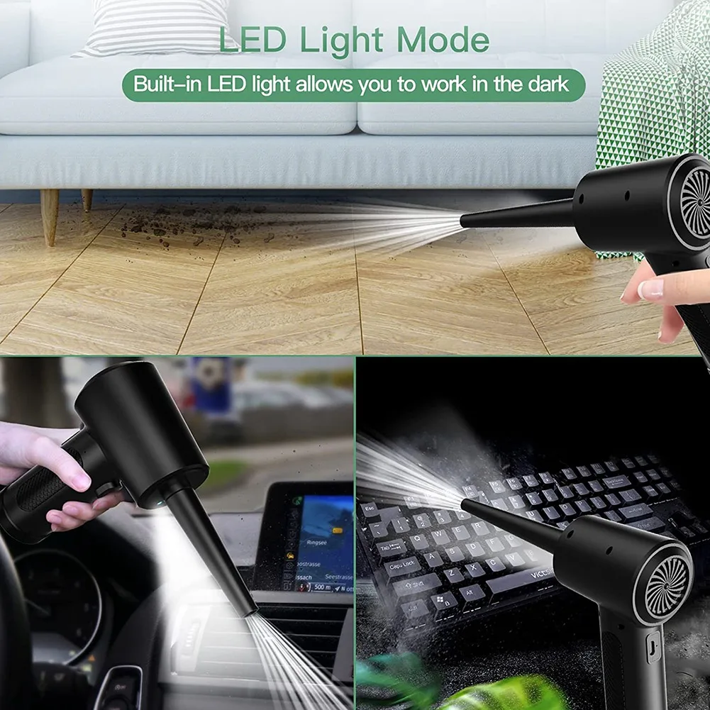 Cordless Air Duster,Multi-Use Portable Replaces Compressed Air Cans, Powerful 51000RPM,Air Duster for Computer, Laptop B