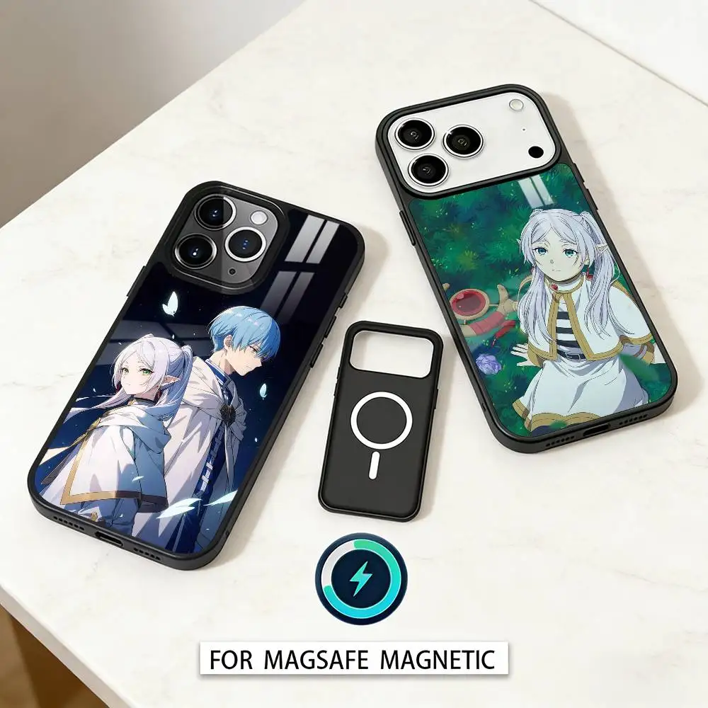 Sousou No F-Frieren Phone Case Magnetic For iPhone17 16 15 14 13 12 Pro Max For Magsafe Wireless Charging Cover