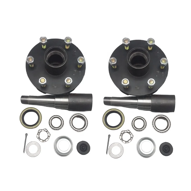 3500LB Light Trailer Stub Axle and 6x5.5 Hubs with Round /Square Spindle