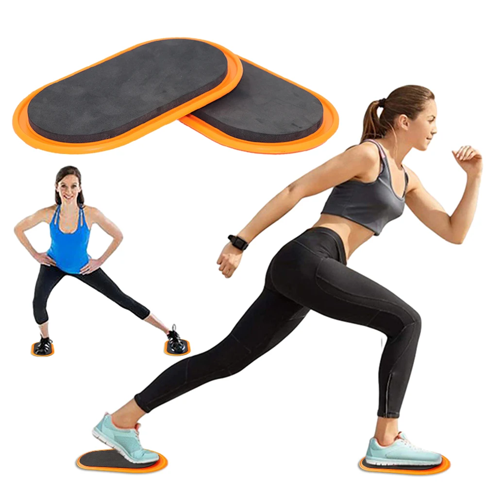1Pair Fitness Core Sliders Dual Sided Exercise Gliding Discs Portable Full-Body Sports Sliders Home Gym Workout Equipment