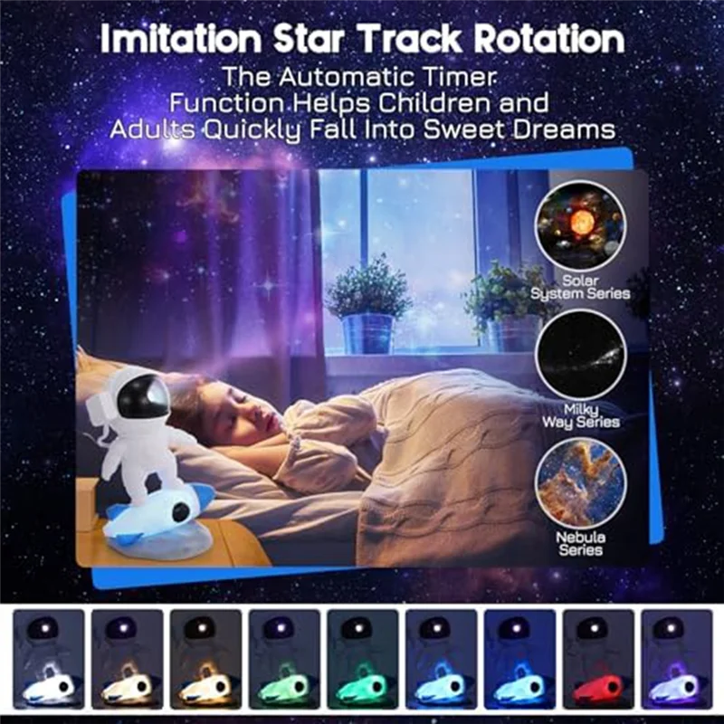 4K HD Star проектор Galaxy Light, проектор Galaxy Astronaut для спальни, ночник, подарки для детей и взрослых, прочный