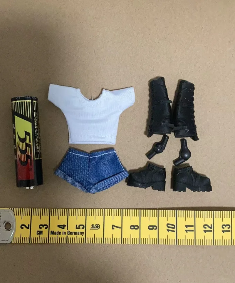 Conjunto de ropa y zapatos a escala 1/12, modelo para Gynoid Figma de 6 pulgadas
