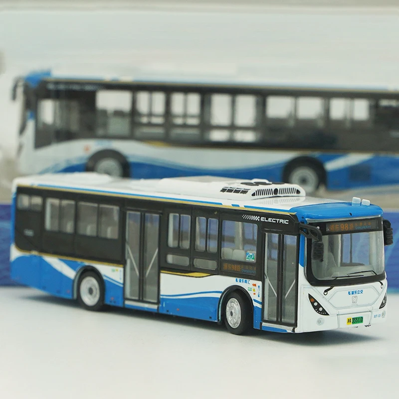 1:120 Scale Diecast Alloy Shanghai SUNWIN Bus Series Toys Cars Model Classics Nostalgia Adult Souvenir Gifts Static Display
