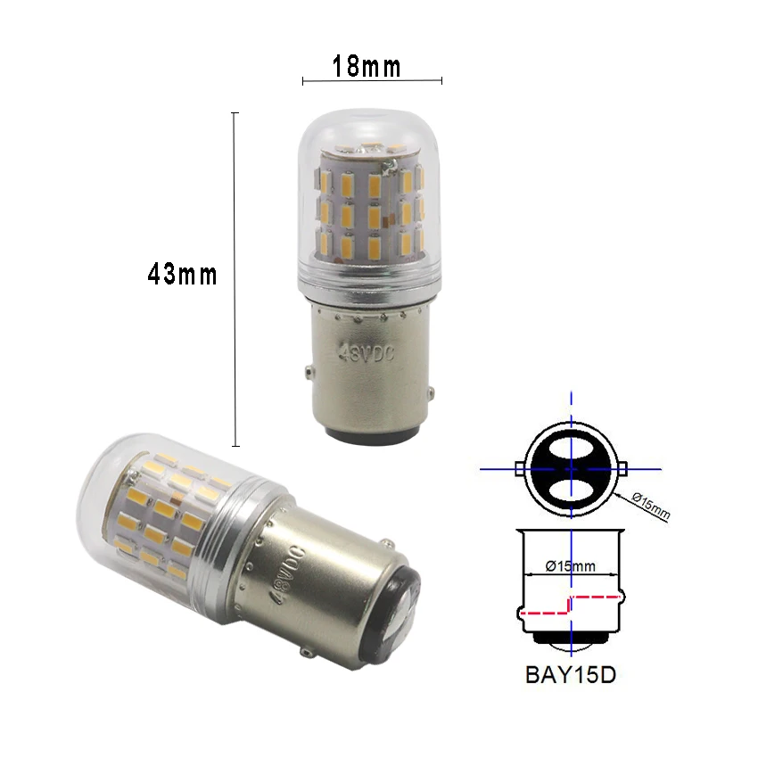 Mcdrlled G18 R10W P21W Led Bulbs Boat Semaphore Strobe Auto Signal Light White 6V 12V 24V 48V