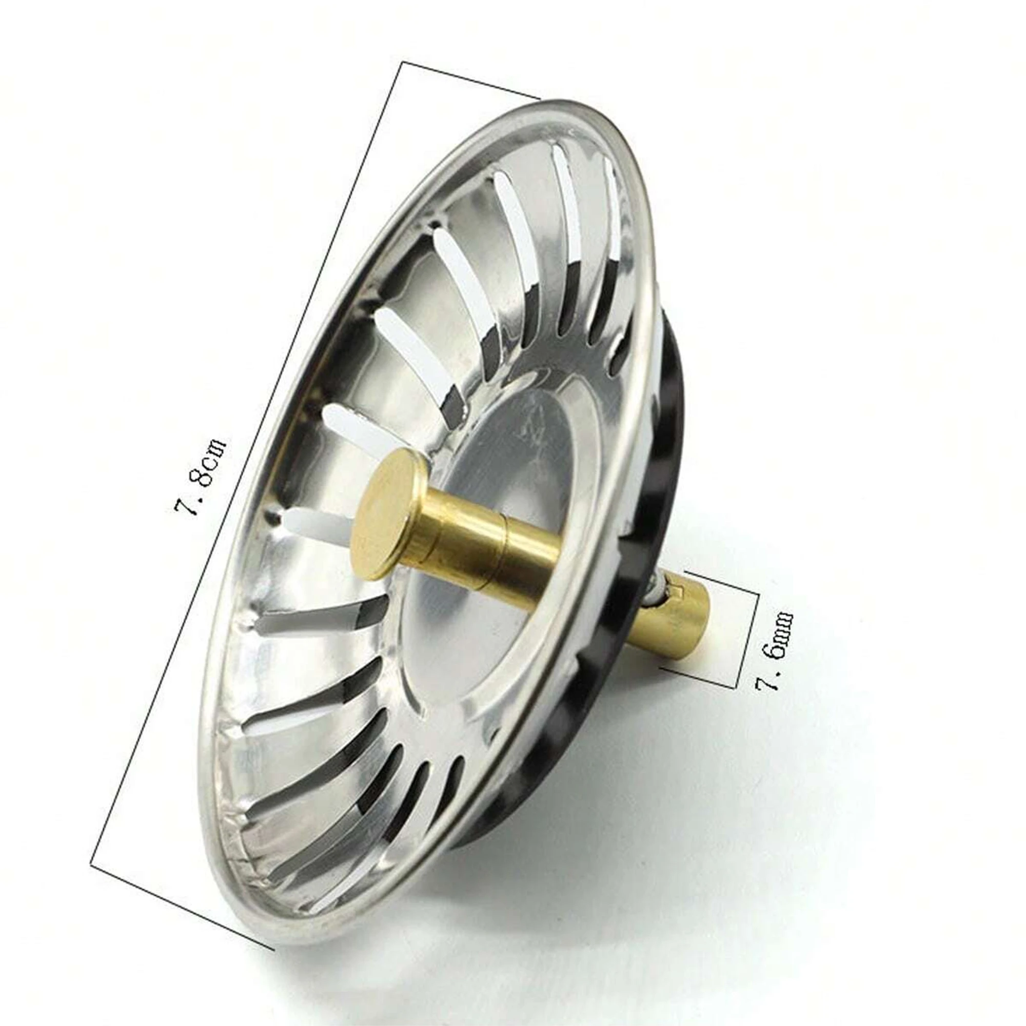 Stainless Steel Sink Strainer Plug Kitchen Waste Drain Filter Basket Water Stopper Bathroom Wash Basin Hardware Accessories