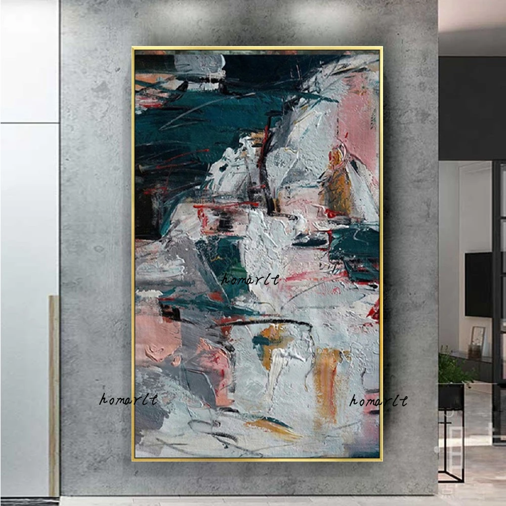 

Hand Painted Modern Large Abstract Oil Painting Graffiti Art Home Decor Hang Picture Handmade Wall Art On Canvas Home Decoration