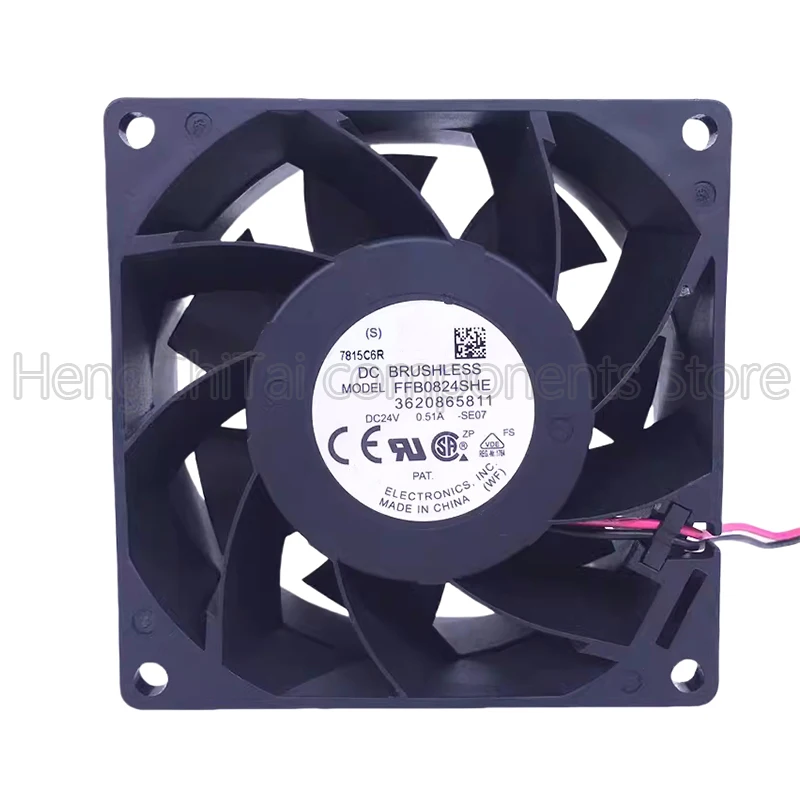 Original 100% Working FFB0824SHE 8038 24V 0.51A cooling fan