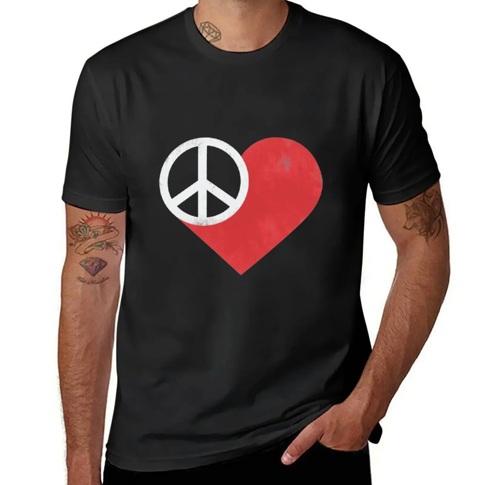 

Peace amp Love T-Shirt funny meme t-shirts T-shirts man Luxury man Men's t-shirt