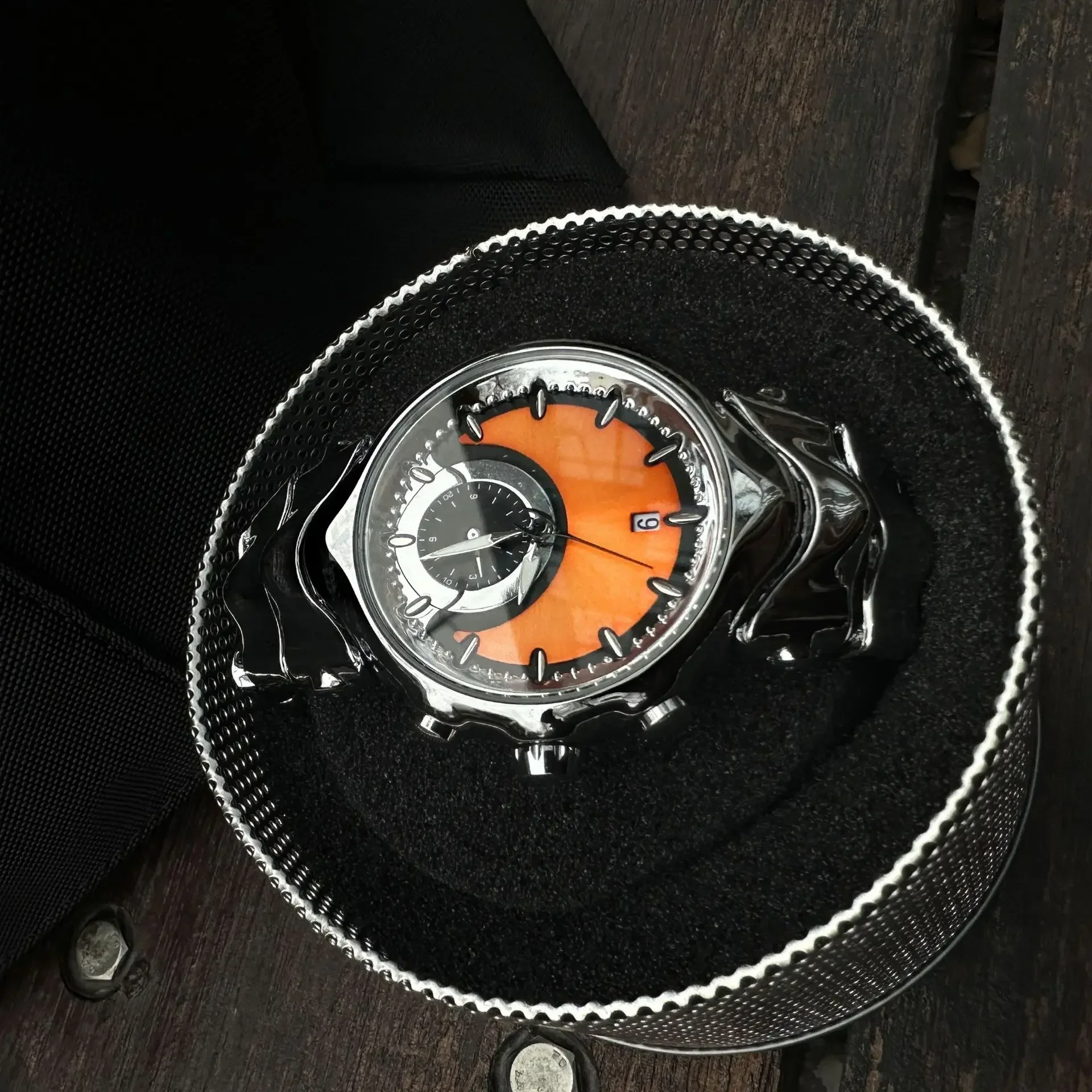 Fashion Business Quartz Watch Mens Creative Alien Fake Dial Y2K Classic Unique Style  Sports Men Watch Clock AAA Mens Wristwatch