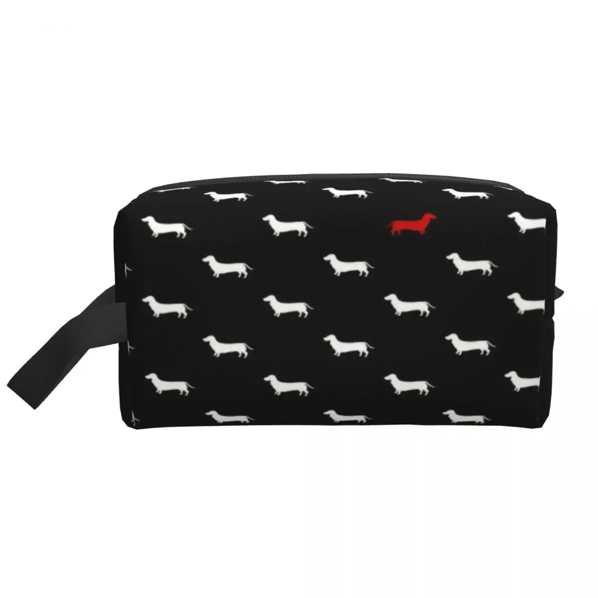 Custom Dachshund Toiletry Bag Women Badger Sausage the Wiener Dog Cosmetic Makeup Organizer Lady Beauty Storage Dopp Kit Case