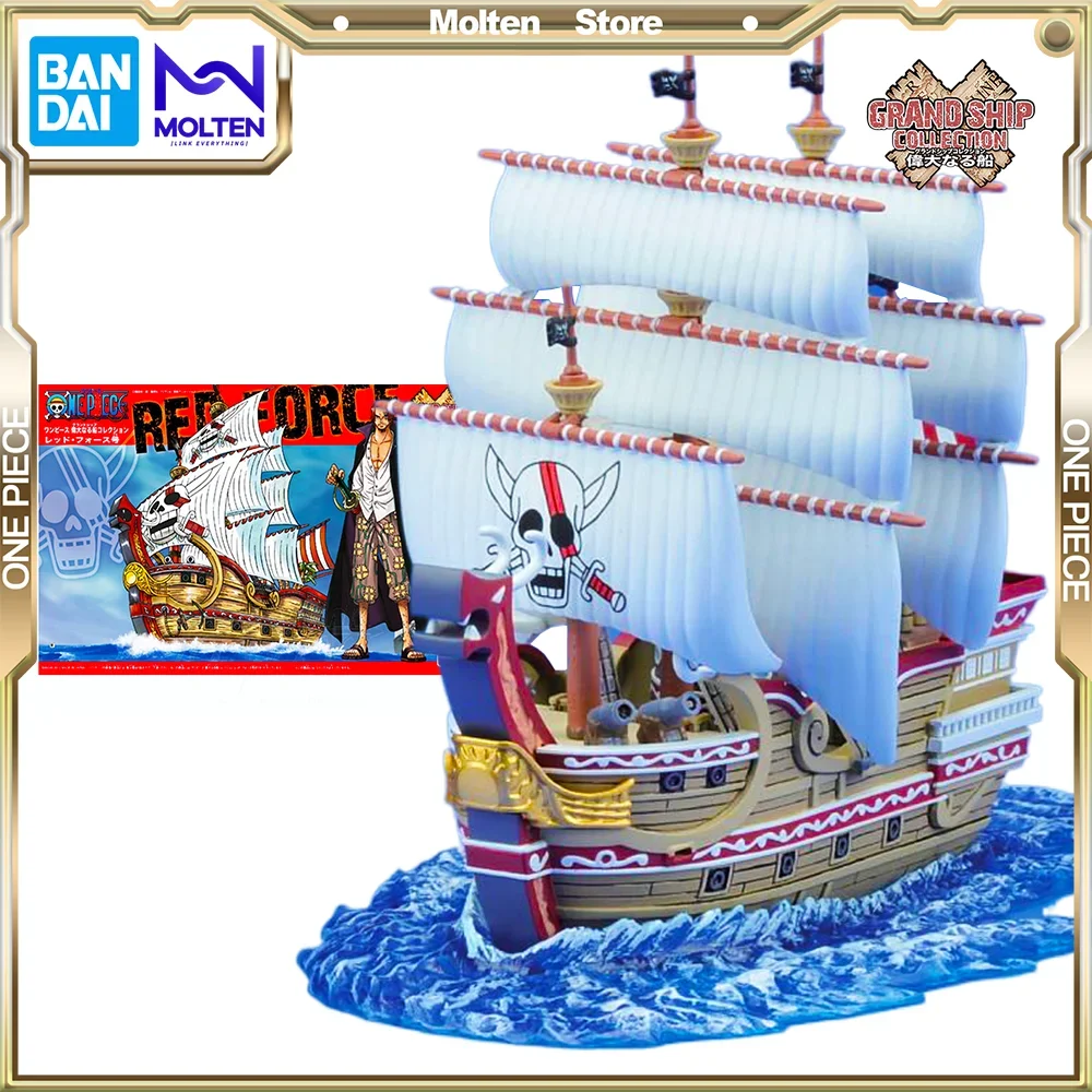 

Bandai Original One Piece Grand Ship Collection Red Force Anime Action Figure Shanks Ship Model Kit Assembly/Assembling