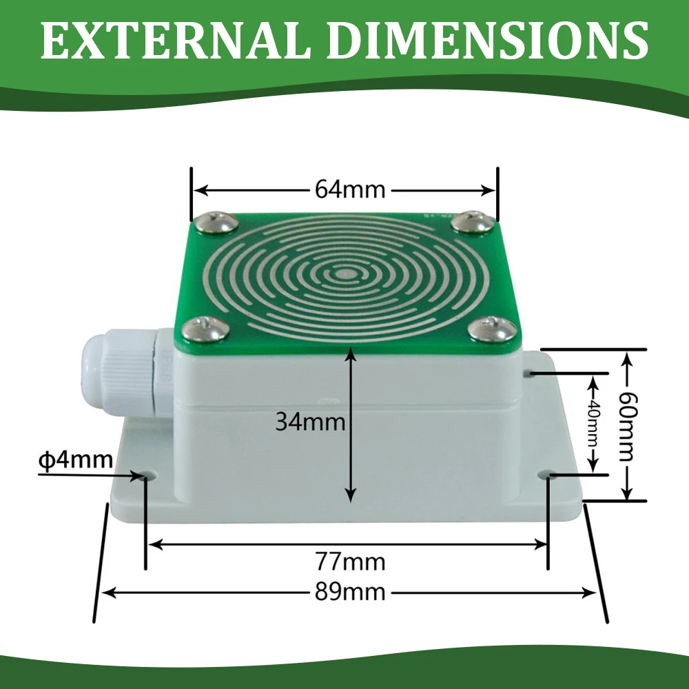 Rain and Snow Sensor Transmitter Weather Induction Detection Heating Anti-icing IP65 Output RS485 0-2V 0-5V 4-20mA 0-10V