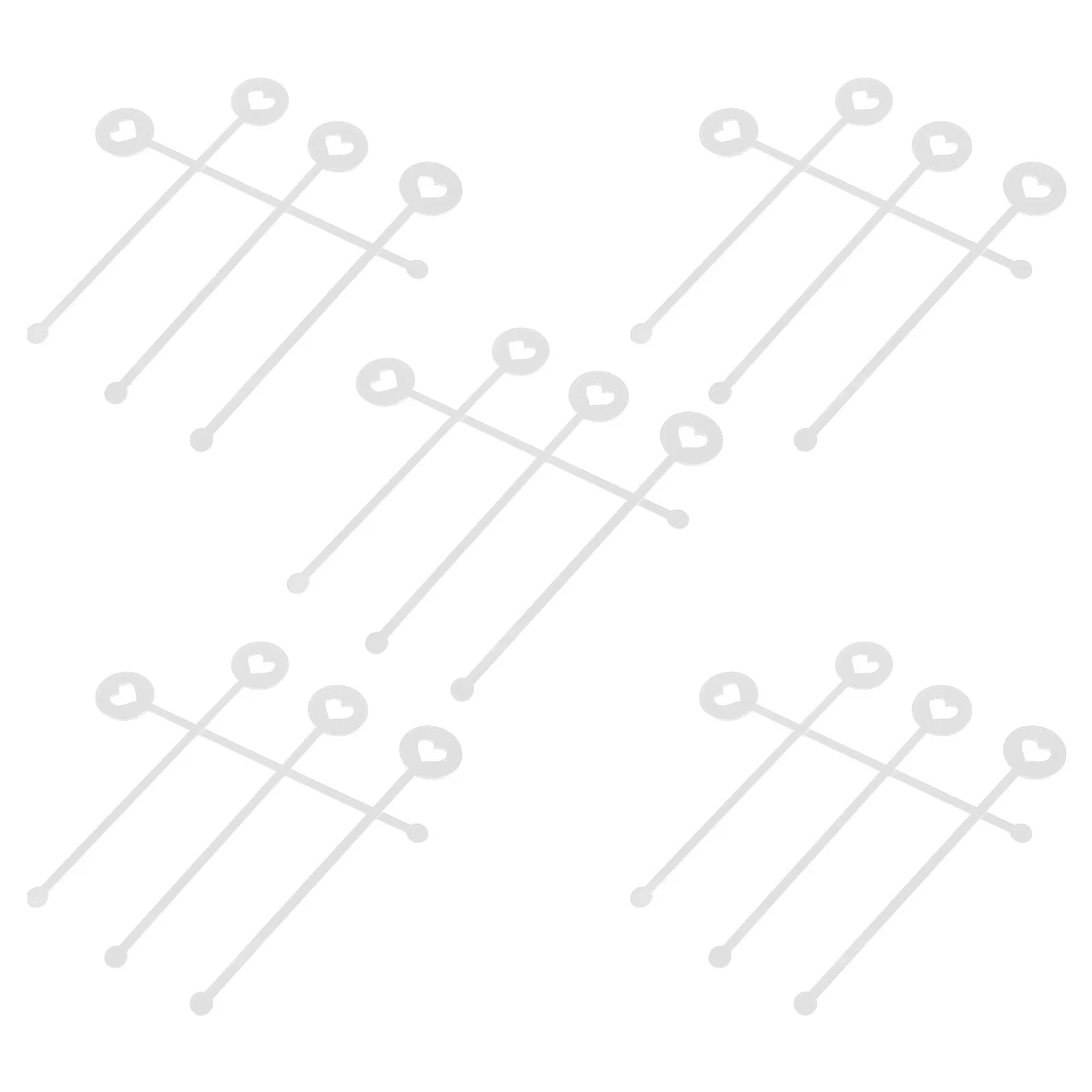 

20pcs Acrylic Swizzle Sticks Heart Shaped Reusable Drink Stirrers For Cocktail Coffee Tea Bar Mixing Tools Fall Halloween