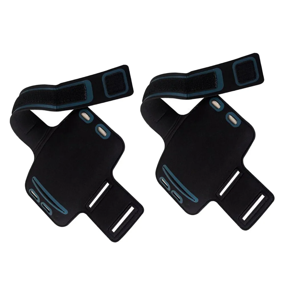 2Pcs Sports Armband for 4.5-5.3 Inch Phones Touchscreen Compatible Waterproof Sweatproof Running Gym Jogging Biking Arm Band Bag