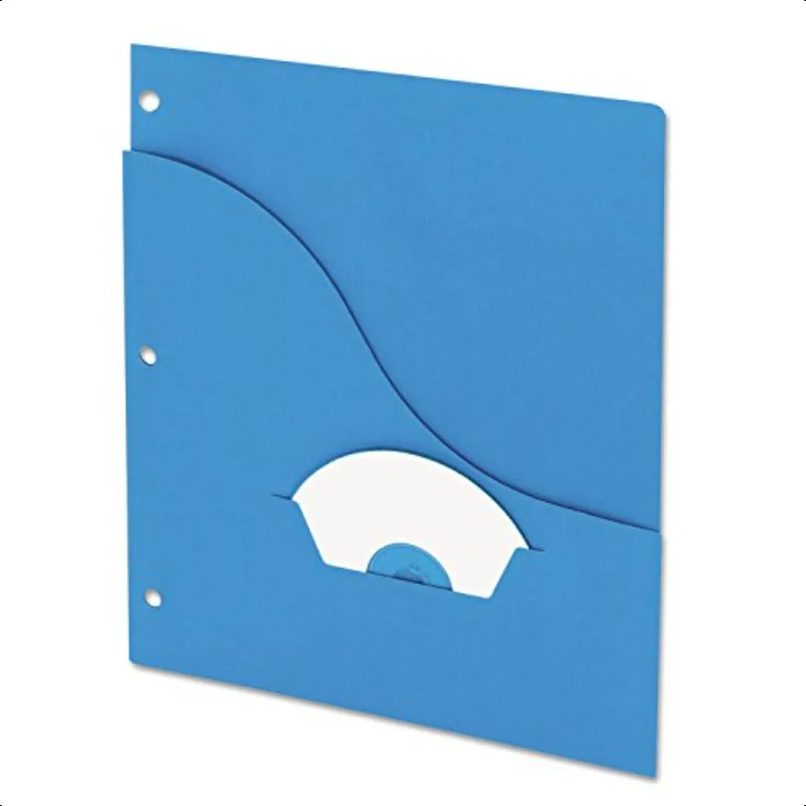 

PFX32902 entials Slash Pocket Project Folders 3 Holes Letter Blue Pack of 25