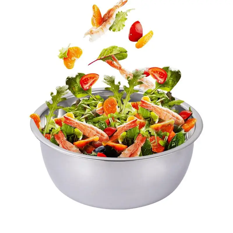 

Кухонные миски из нержавеющей стали, вложенная кухонная салатница из нержавеющей стали, кухонная миска для салата, утолщенная кастрюля, круглая раковина, бытовая техника
