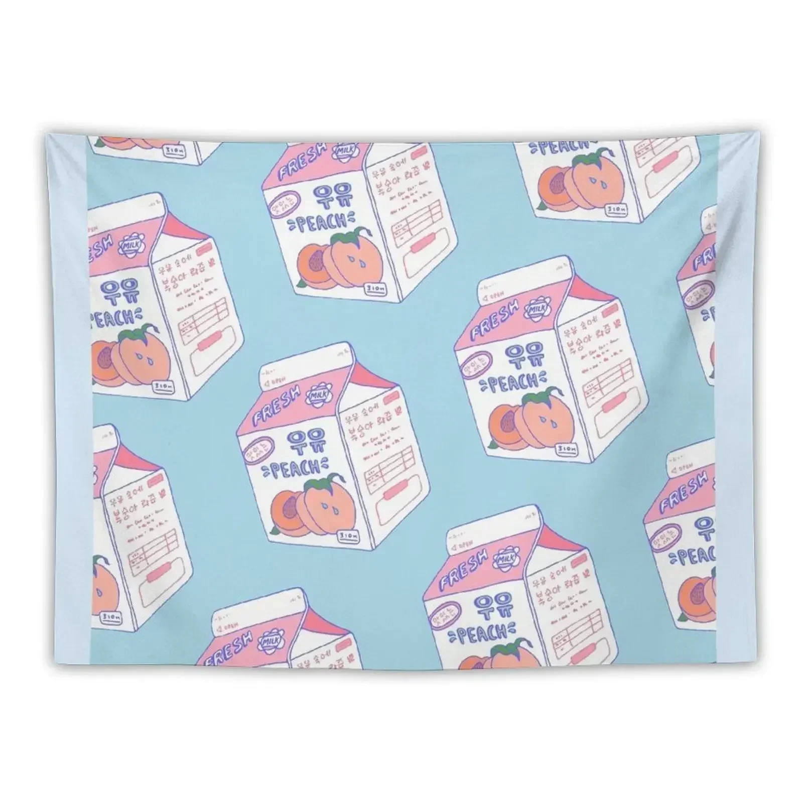 

Peach Milk Carton Tapestry Wall Deco Room Decorating Aesthetic Tapestry