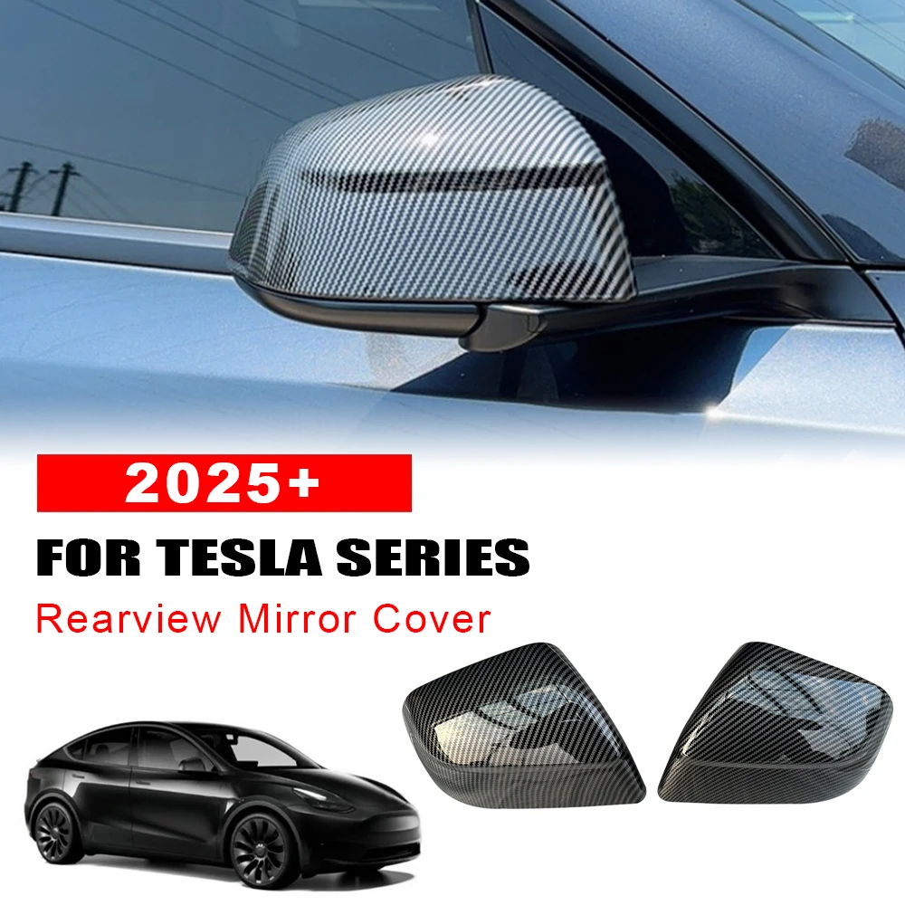 

2Pcs Car Sides Rearview Mirror Cover for Tesla Model Y Highland 2025 Side Door Mirror Cover Auto Body Kits Exterior Accessories