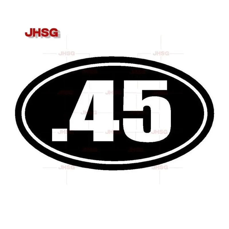

13cm Pistol Ammo. 45 Sticker Car Decal Scratches Decoration Vinyl Decal