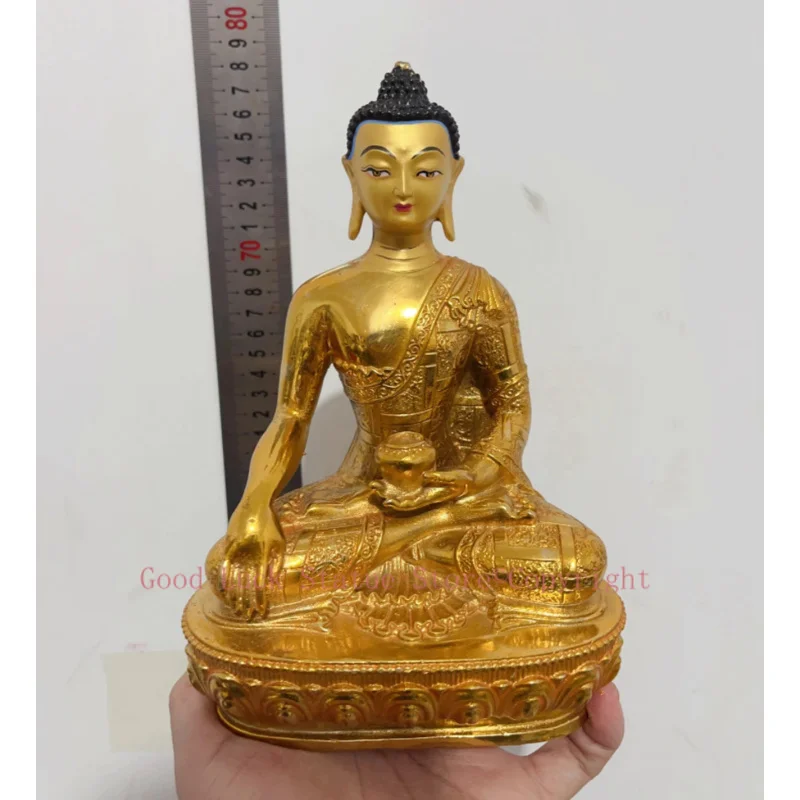 

Wholesale Buddhist Buddha statue gilding brass Guru Sakyamuni Asia Thailand HOME family safety health Effective protection