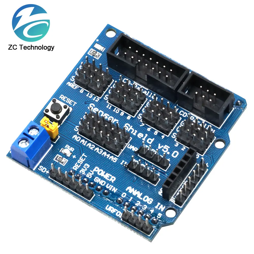 Sensor Shield V5.0 Expansion Board for Arduino Electronic Building Blocks Robot Accessories Sensor Shield For UNO MEGA R3 V5