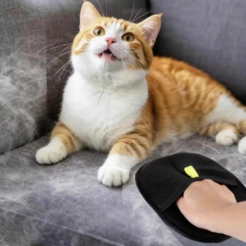 Pet Grooming Gloves for Dogs And Cats Hair Remover Brush Kitten Cleaning Glove Sofa Carpet Clothes Pet Hair Removal Pet Supplies