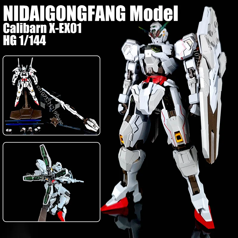 

NIDAIGONGFANG Model Calibarn X-EX01 HG 1/144 Assembly Model Kit Toy Action Figures Robot Plastic Gifts